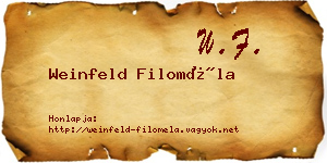 Weinfeld Filoméla névjegykártya